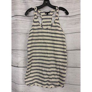 J.CrewBlue & White Striped Linen-Cotton Racerback Tank Dress Size XS